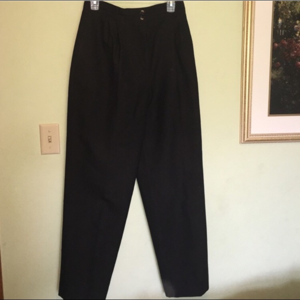 Harve Benard Black Wool Pants/Trousers size 8